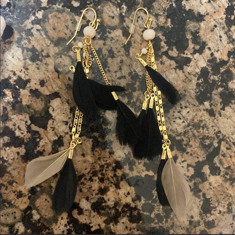 Uncommon James Black Swan earrings